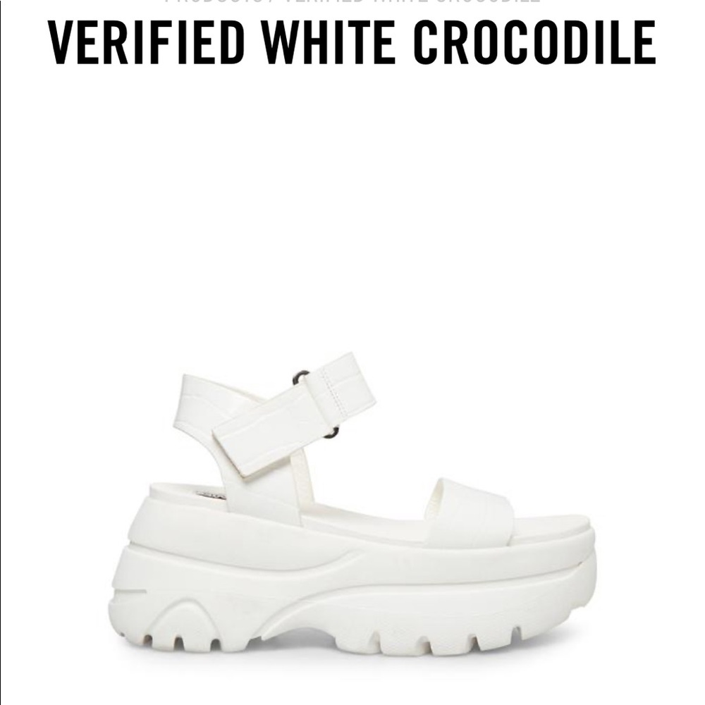 Steve Madden White Platform Sandals Sz 9